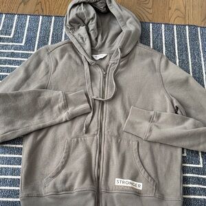Peloton Heather Gray Hoodie with Zipper